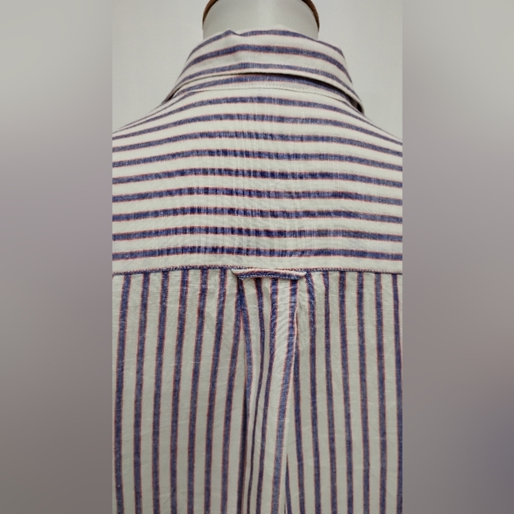 J. CREW STRIPED LINEN SHIRT DRESS - Picture 3 of 11